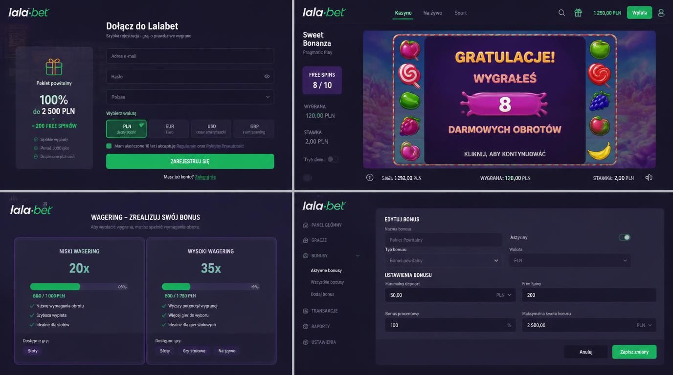  Formularz rejestracyjny z PLN, free spiny i oczekiwania wobec warunków bonusu 